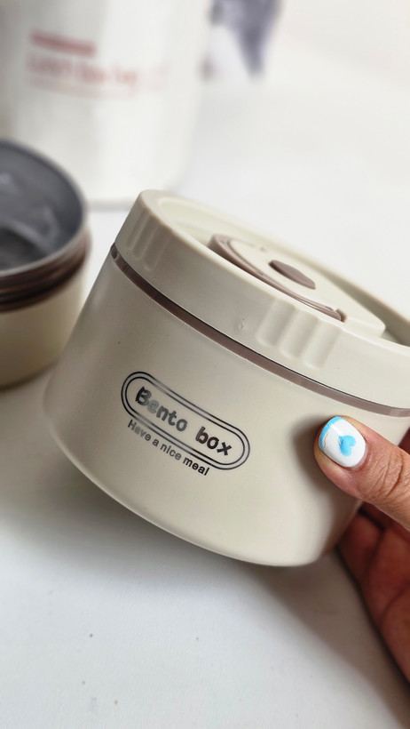 ظرف غذا و لانچ باکس استیل دوعددی کیف دار برند bento box