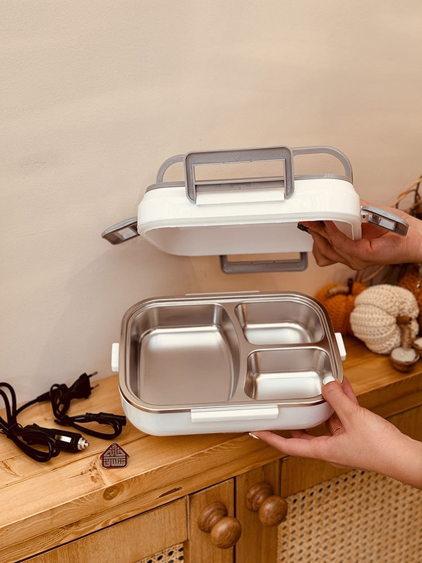 لانچ باکس و ظرف غذای برقی دوکابله ظرفیت 1/5لیتری