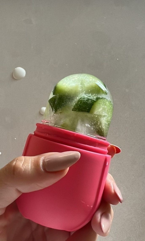 ماساژور یخی صورت سیلیکونی بدون نشتی آب ضخیم