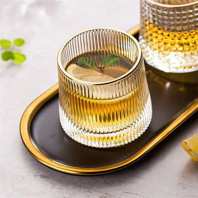 نیم لیوان چرخشی کریستال وارداتی